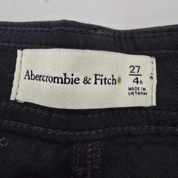 Abercrombie & Fitch Wide Leg Cargo Pants Women 27 Black NWT - Picture 3 of 9